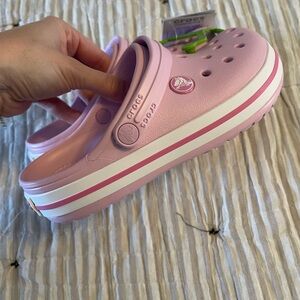 Kids Crocs, ballet pink, new, size 13.